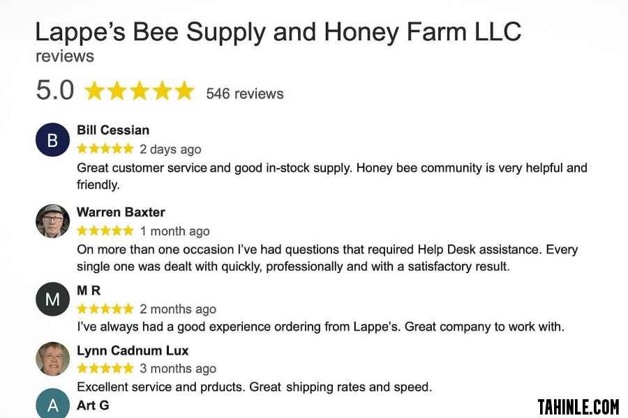 Lappe's Bee Supply and Honey Farm LLC Reviews